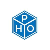 Pho-Brief-Logo-Design auf schwarzem Hintergrund. pho kreative Initialen schreiben Logo-Konzept. Pho-Buchstaben-Design. vektor