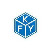 kfy brev logotyp design på svart bakgrund. kfy kreativa initialer bokstavslogotyp koncept. kfy bokstavsdesign. vektor