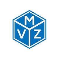 mvz kreative Initialen schreiben Logo-Konzept. mvz-Buchstaben-Design.mvz-Buchstaben-Logo-Design auf schwarzem Hintergrund. mvz kreative Initialen schreiben Logo-Konzept. mvz Briefgestaltung. vektor