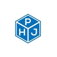 phj-Buchstaben-Logo-Design auf schwarzem Hintergrund. phj kreative Initialen schreiben Logo-Konzept. phj Briefgestaltung. vektor