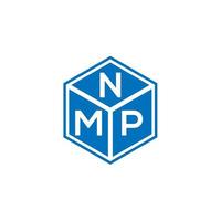 nmp brev logotyp design på svart bakgrund. nmp kreativa initialer bokstavslogotyp koncept. nmp bokstavsdesign. vektor