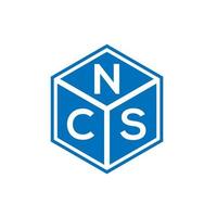 NCS-Brief-Logo-Design auf schwarzem Hintergrund. ncs kreatives Initialen-Buchstaben-Logo-Konzept. ncs Briefgestaltung. vektor