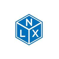 nlx-Buchstaben-Logo-Design auf schwarzem Hintergrund. nlx kreatives Initialen-Buchstaben-Logo-Konzept. nlx Briefgestaltung. vektor