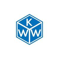 kww brev logotyp design på svart bakgrund. kww kreativa initialer bokstavslogotyp koncept. kww bokstavsdesign. vektor