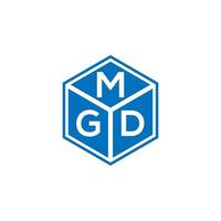 mgd-Buchstaben-Logo-Design auf schwarzem Hintergrund. mgd kreatives Initialen-Buchstaben-Logo-Konzept. mgd-Briefgestaltung. vektor