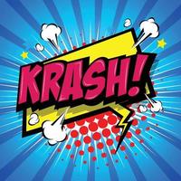 Krash-Comic-Sprechblase, Cartoon. Kunst- und Illustrationsvektordatei. vektor