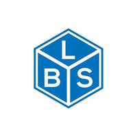 lbs brev logotyp design på svart bakgrund. lbs kreativa initialer bokstavslogotyp koncept. lbs bokstavsdesign. vektor