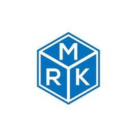 mrk brev logotyp design på svart bakgrund. mrk kreativa initialer brev logotyp koncept. mrk bokstavsdesign. vektor