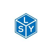 lsy-Buchstaben-Logo-Design auf schwarzem Hintergrund. lsy kreative Initialen schreiben Logo-Konzept. lsy Briefgestaltung. vektor