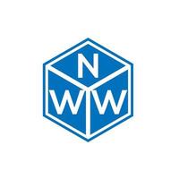 nww brev logotyp design på svart bakgrund. nww kreativa initialer brev logotyp koncept. nww bokstavsdesign. vektor