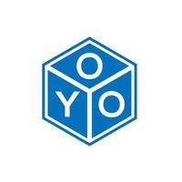 oyo brev logotyp design på svart bakgrund. oyo kreativa initialer bokstavslogotyp koncept. oyo bokstavsdesign. vektor