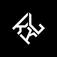klk-Buchstaben-Logo-Design auf schwarzem Hintergrund. klk kreative Initialen schreiben Logo-Konzept. klk Briefgestaltung. vektor