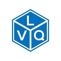 lvq-Buchstaben-Logo-Design auf schwarzem Hintergrund. lvq kreative Initialen schreiben Logo-Konzept. lvq Briefgestaltung. vektor