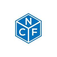 ncf brev logotyp design på svart bakgrund. ncf kreativa initialer brev logotyp koncept. ncf brev design. vektor