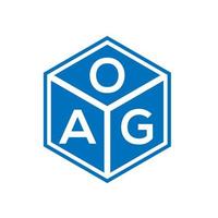 OAG-Brief-Logo-Design auf schwarzem Hintergrund. oag kreative Initialen schreiben Logo-Konzept. Oag Briefdesign. vektor