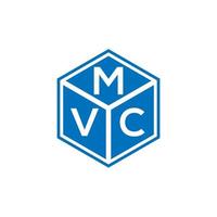 mvc-Brief-Logo-Design auf schwarzem Hintergrund. mvc kreative Initialen schreiben Logo-Konzept. mvc Briefgestaltung. vektor