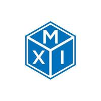 Mxi-Brief-Logo-Design auf schwarzem Hintergrund. mxi kreatives Initialen-Buchstaben-Logo-Konzept. mxi-Briefgestaltung. vektor