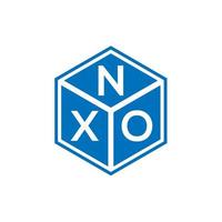 nxo-Buchstaben-Logo-Design auf schwarzem Hintergrund. nxo kreatives Initialen-Buchstaben-Logo-Konzept. nxo Briefdesign. vektor