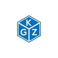 kgz brev logotyp design på svart bakgrund. kgz kreativa initialer bokstavslogotyp koncept. kgz bokstavsdesign. vektor