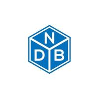 NDB-Brief-Logo-Design auf schwarzem Hintergrund. ndb kreatives Initialen-Buchstaben-Logo-Konzept. ndb-Briefgestaltung. vektor