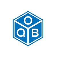 oqb brev logotyp design på svart bakgrund. oqb kreativa initialer brev logotyp koncept. oqb bokstavsdesign. vektor