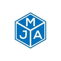 Mja-Brief-Logo-Design auf schwarzem Hintergrund. mja kreatives Initialen-Buchstaben-Logo-Konzept. Mja-Briefgestaltung. vektor