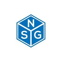 nsg brev logotyp design på svart bakgrund. nsg kreativa initialer bokstavslogotyp koncept. nsg bokstavsdesign. vektor