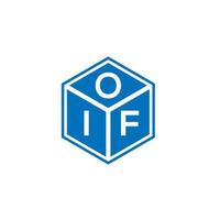 oif-Buchstaben-Logo-Design auf schwarzem Hintergrund. oif kreative Initialen schreiben Logo-Konzept. oif Briefgestaltung. vektor