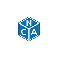 nca-Buchstaben-Logo-Design auf schwarzem Hintergrund. nca kreatives Initialen-Buchstaben-Logo-Konzept. nca Briefgestaltung. vektor