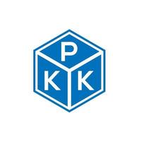 pkk kreative Initialen schreiben Logo-Konzept. pkk-Buchstaben-Design.pkk-Buchstaben-Logo-Design auf schwarzem Hintergrund. pkk kreative Initialen schreiben Logo-Konzept. PKK-Buchstaben-Design. vektor