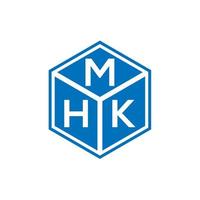 mhk-Buchstaben-Logo-Design auf schwarzem Hintergrund. mhk kreatives Initialen-Buchstaben-Logo-Konzept. mhk Briefgestaltung. vektor