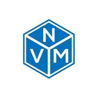 nvm brev logotyp design på svart bakgrund. nvm kreativa initialer brev logotyp koncept. nvm bokstavsdesign. vektor