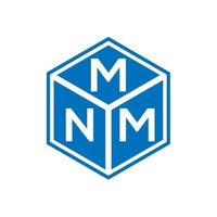 Mnm brev logotyp design på svart bakgrund. mnm kreativa initialer brev logotyp koncept. mnm bokstavsdesign. vektor