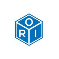 ori brev logotyp design på svart bakgrund. ori kreativa initialer brev logotyp koncept. ori bokstavsdesign. vektor