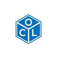 OCL-Brief-Logo-Design auf schwarzem Hintergrund. ocl creative initials letter logo-konzept. OCL-Briefgestaltung. vektor