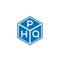 phq brev logotyp design på svart bakgrund. phq kreativa initialer brev logotyp koncept. phq bokstavsdesign. vektor