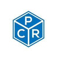 pcr brev logotyp design på svart bakgrund. pcr kreativa initialer brev logotyp koncept. pcr brev design. vektor