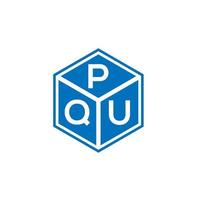 pq-Buchstaben-Logo-Design auf schwarzem Hintergrund. pqu kreative Initialen schreiben Logo-Konzept. pq Briefgestaltung. vektor