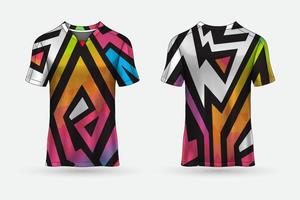 T-Shirt-Trikot-Design-Hintergrund für Sport im Freien Vorder- und Rückansicht vektor