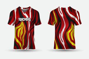 t-shirt jersey design bakgrund för sport utomhus framifrån och bakifrån vektor