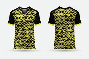 T-Shirt-Trikot-Design-Hintergrund für Sport im Freien Vorder- und Rückansicht vektor