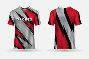 modernes t-shirt sport design renntrikot einheitliche vorder- und rückansicht vektor