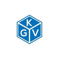 kgv-Buchstaben-Logo-Design auf schwarzem Hintergrund. kv kreatives Initialen-Buchstaben-Logo-Konzept. kgv Briefgestaltung. vektor