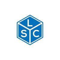 Lsc-Brief-Logo-Design auf schwarzem Hintergrund. lsc kreative Initialen schreiben Logo-Konzept. lsc Briefgestaltung. vektor