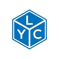 lyc brev logotyp design på svart bakgrund. lyc kreativa initialer brev logotyp koncept. lyc bokstavsdesign. vektor