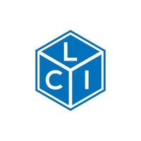 lci brev logotyp design på svart bakgrund. lci kreativa initialer bokstavslogotyp koncept. lci bokstavsdesign. vektor