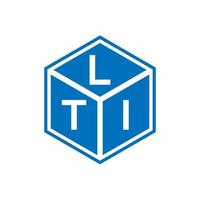 Lti brev logotyp design på svart bakgrund. lti kreativa initialer bokstavslogotyp koncept. lti bokstavsdesign. vektor