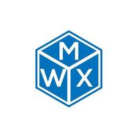 mwx letter design.mwx letter logo design på svart bakgrund. mwx kreativa initialer brev logotyp koncept. mwx letter design.mwx letter logo design på svart bakgrund. m vektor