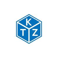 ktz-Buchstaben-Logo-Design auf schwarzem Hintergrund. ktz kreative Initialen schreiben Logo-Konzept. ktz Briefgestaltung. vektor