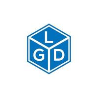 LGd brev logotyp design på svart bakgrund. lgd kreativa initialer brev logotyp koncept. lgd brev design. vektor